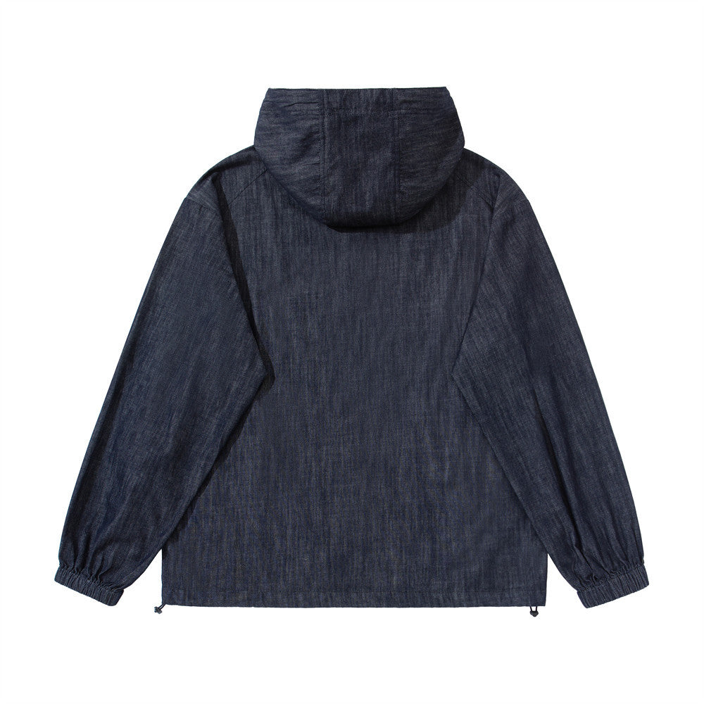 Hooded denim jacket