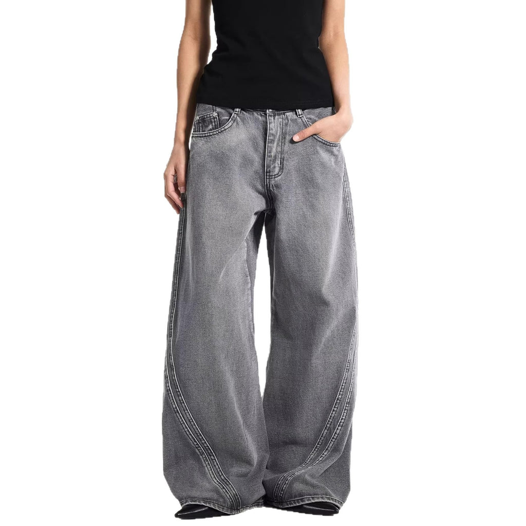 Knife-Edge Denim Pants