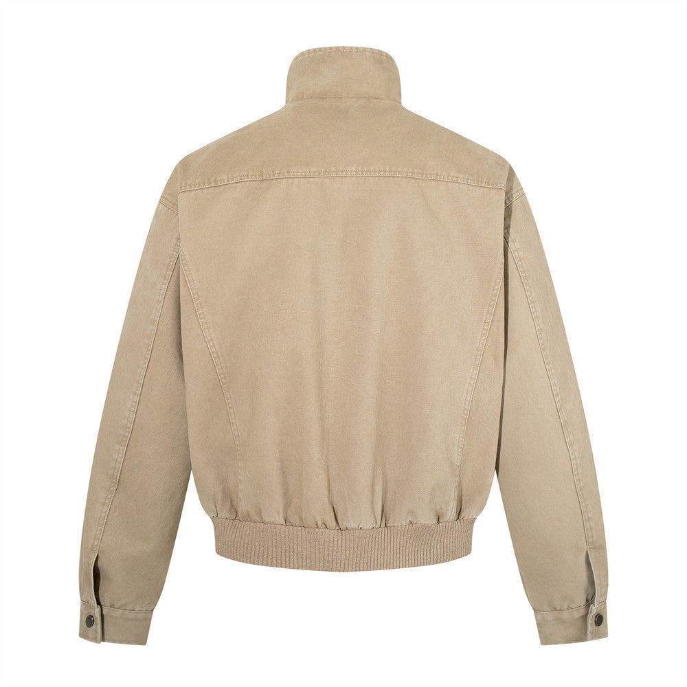 Washed denim workwear jacket