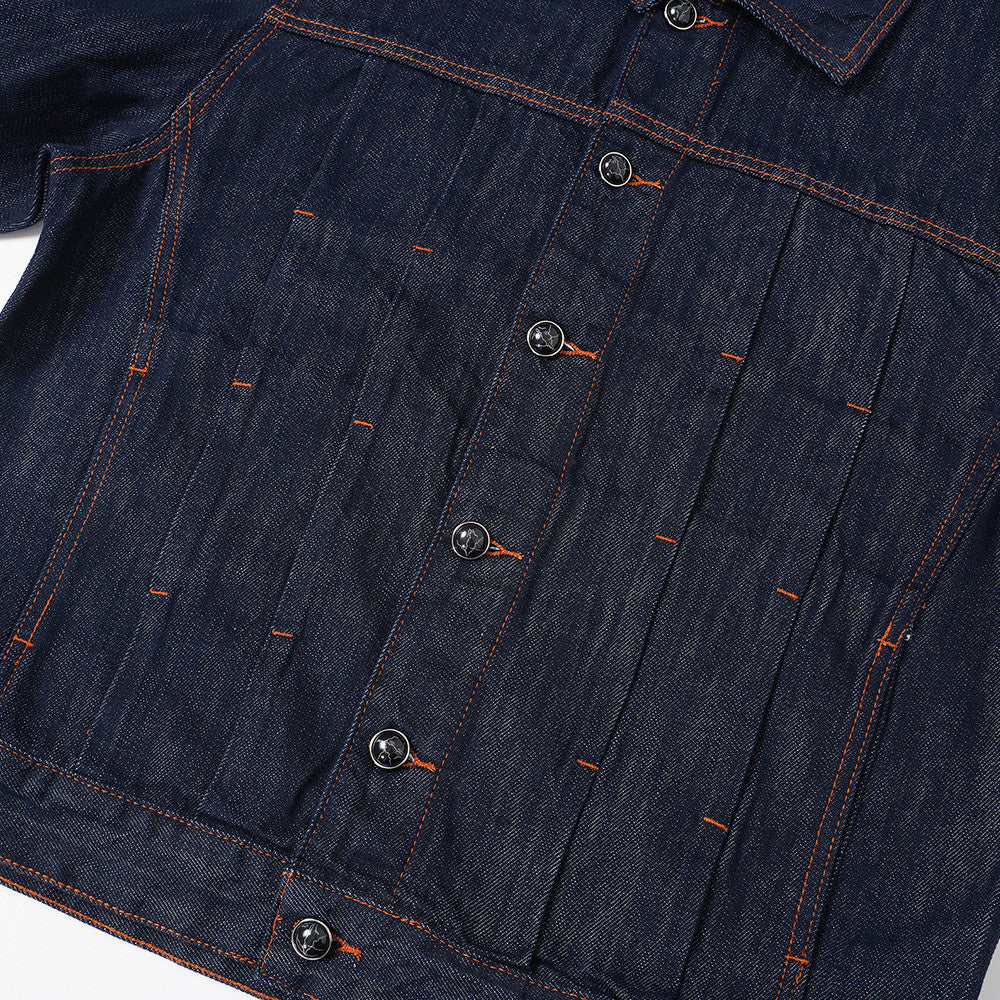 Wrinkled denim jacket