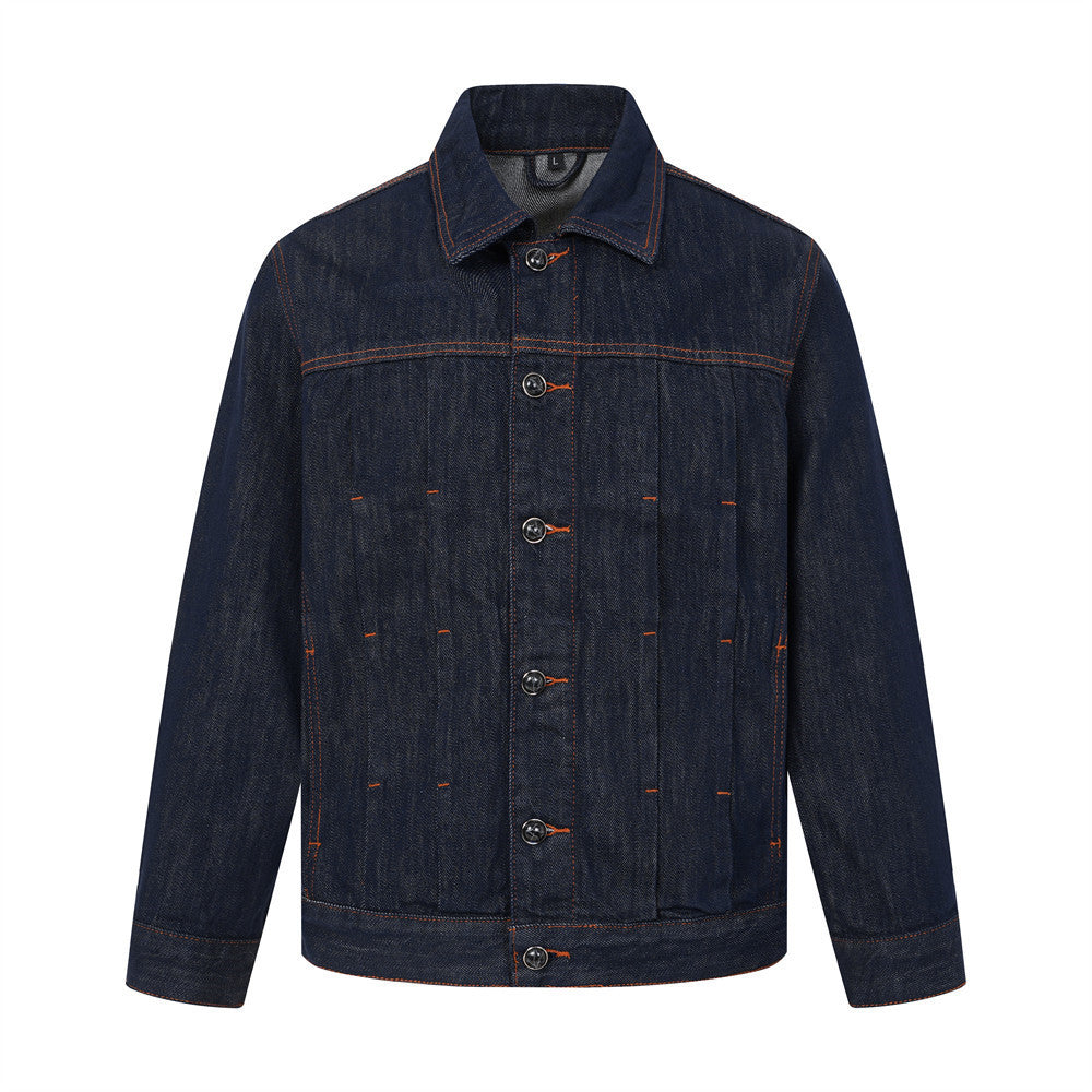 Wrinkled denim jacket
