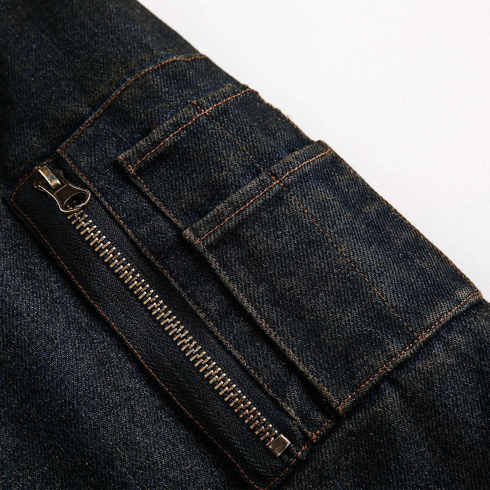 Pocket decoration denim cotton jacket