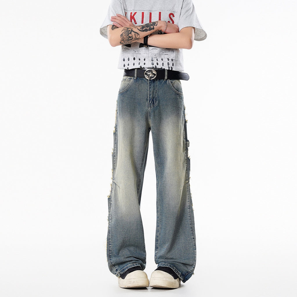 Ripped Jeans Men Style Trendy Loose Breathable