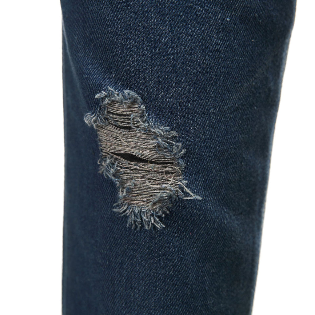European and American ripped denim overalls for women