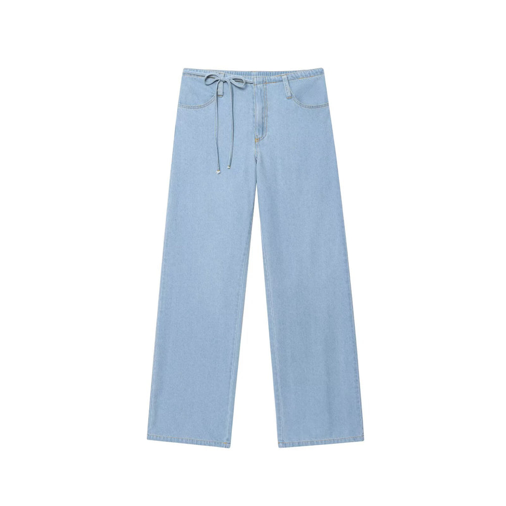 Denim camisole+bow tie denim suit for women