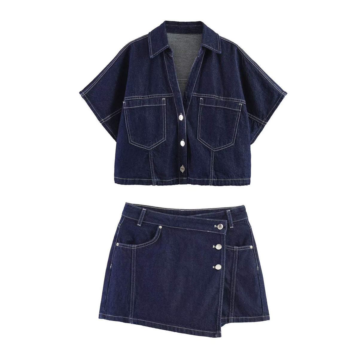 New Denim Short Shirt Denim Skirt Pants