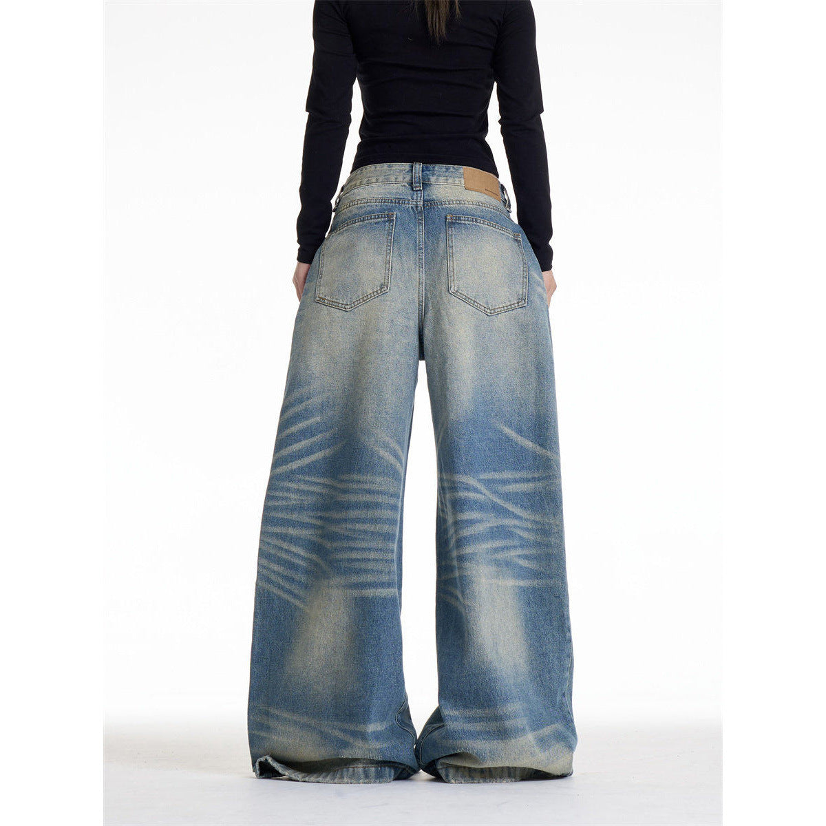 Vintage Style Catwhisker Denim Pants