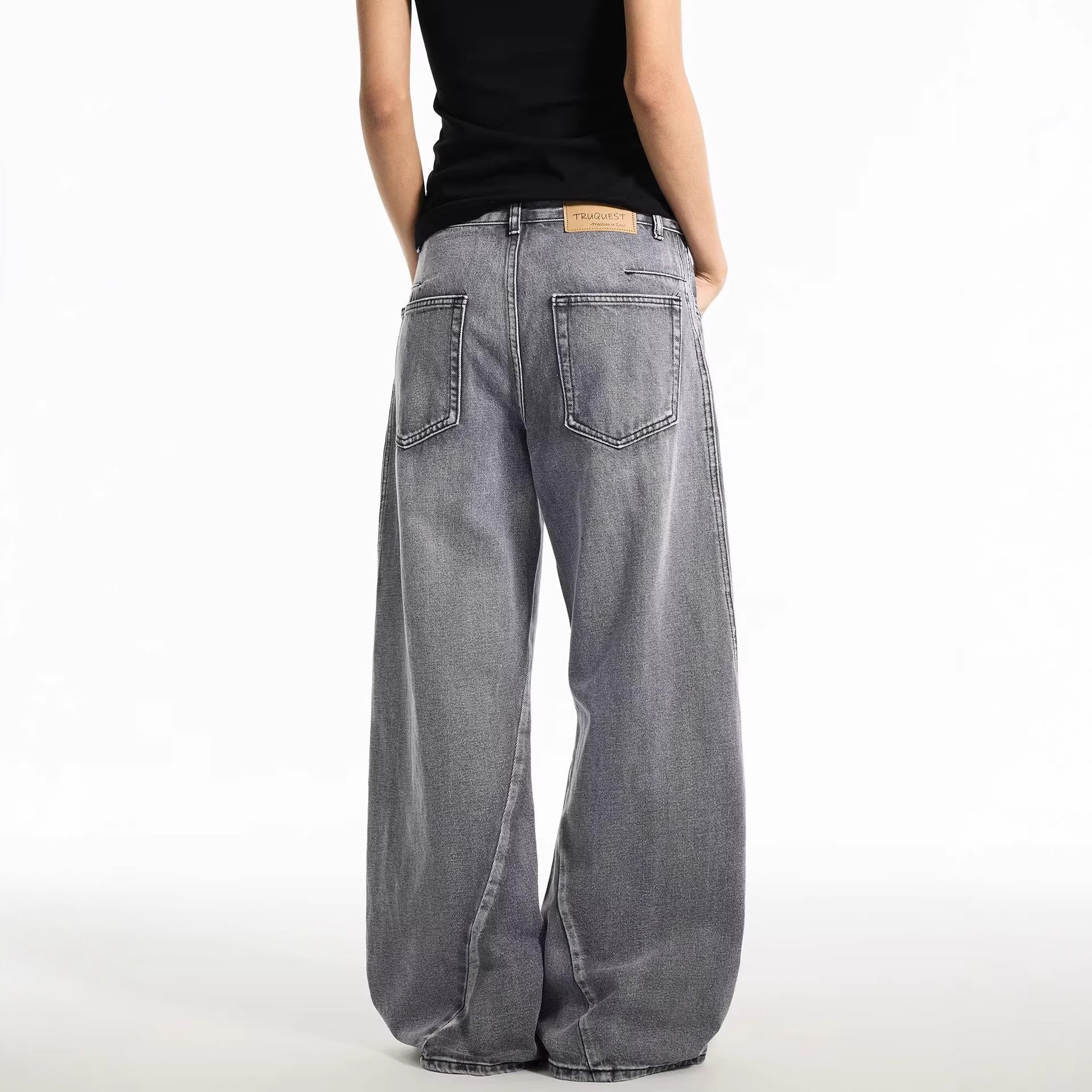 Knife-Edge Denim Pants