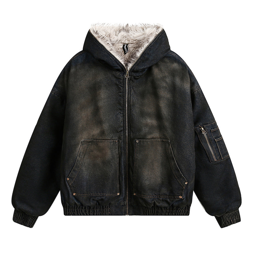 Pocket decoration denim cotton jacket