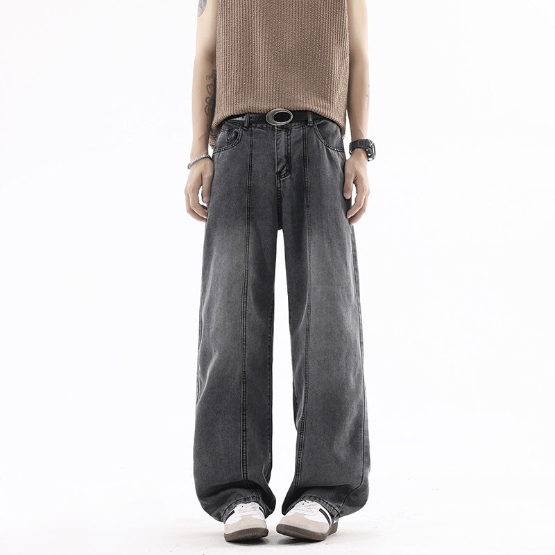Black Ice Silk Denim Pants