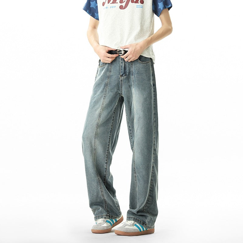 Black Ice Silk Denim Pants