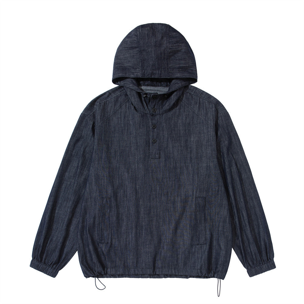 Hooded denim jacket