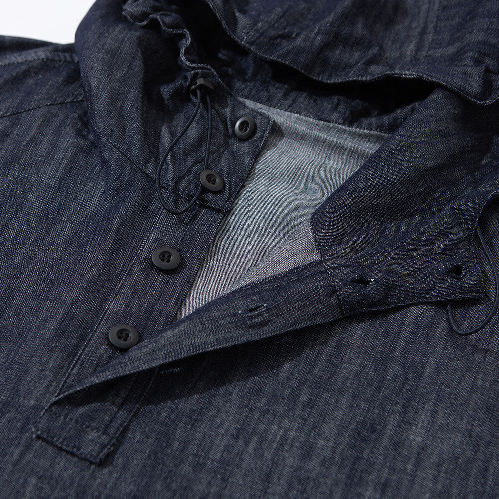 Hooded denim jacket