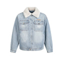 Lamb wool denim cotton jacket