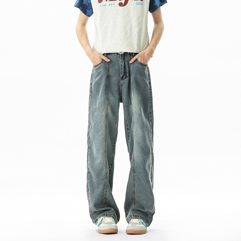 Black Ice Silk Denim Pants