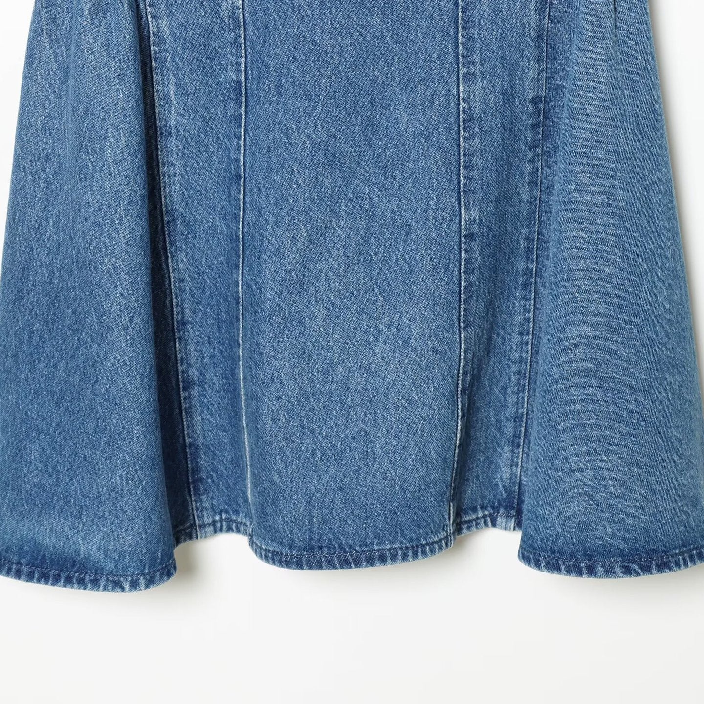 Horn skirt denim dress for women
